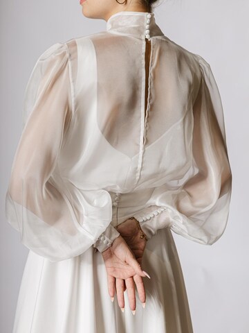 White Cherry Hamburg Blouse 'Bridal' in White