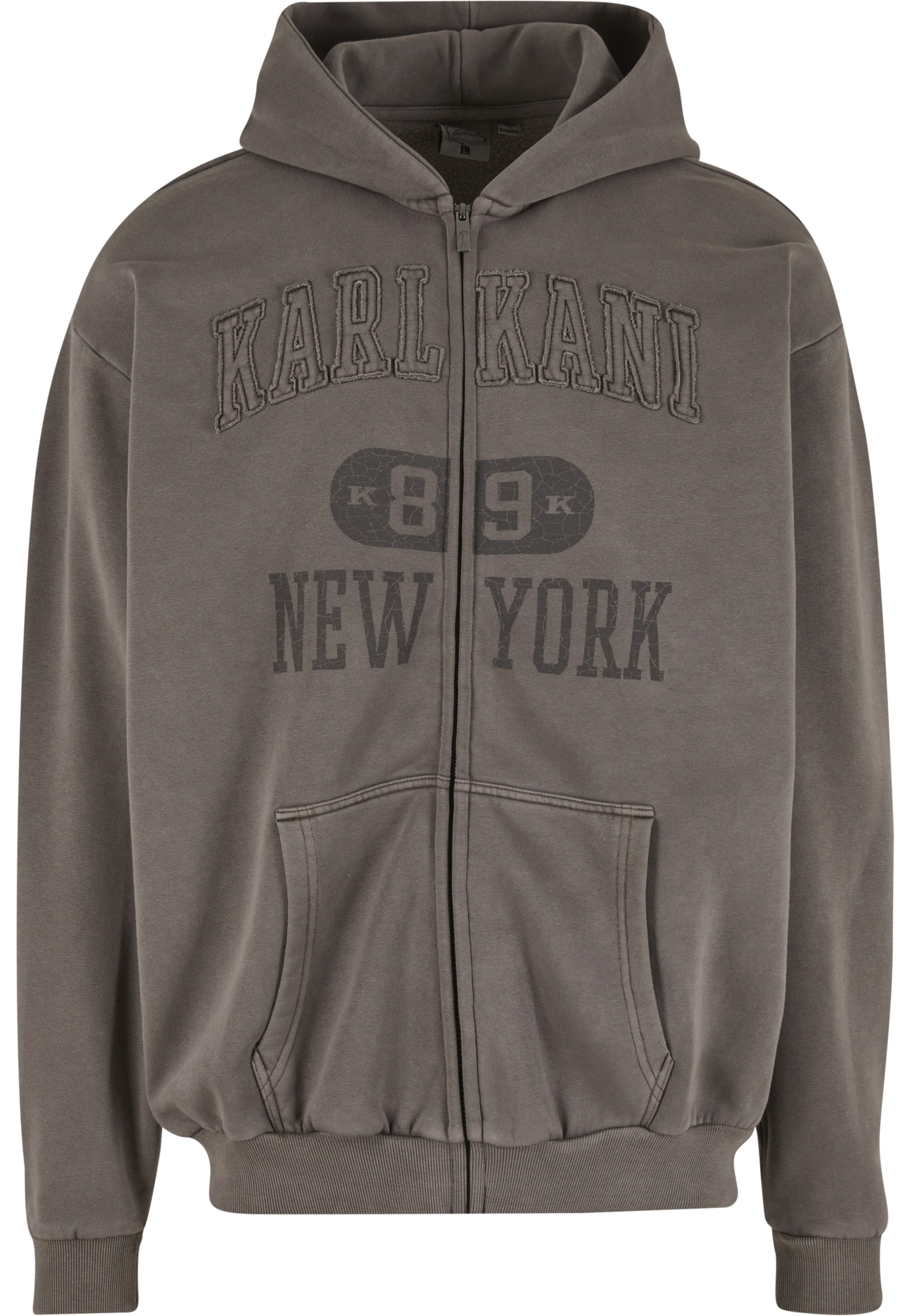 Karl Kani Sweatvest 'Heritage 89' in Bruin: voorkant