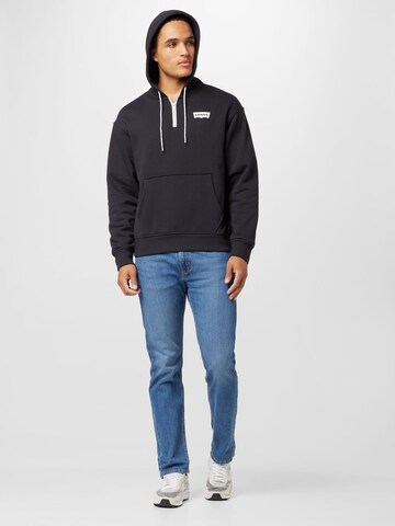 LEVI'S ® Sweatshirt 'RLXD Graphic 1/4 Hoodie' in Blau