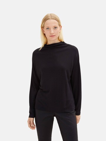 TOM TAILOR Sweatshirt in Black: front