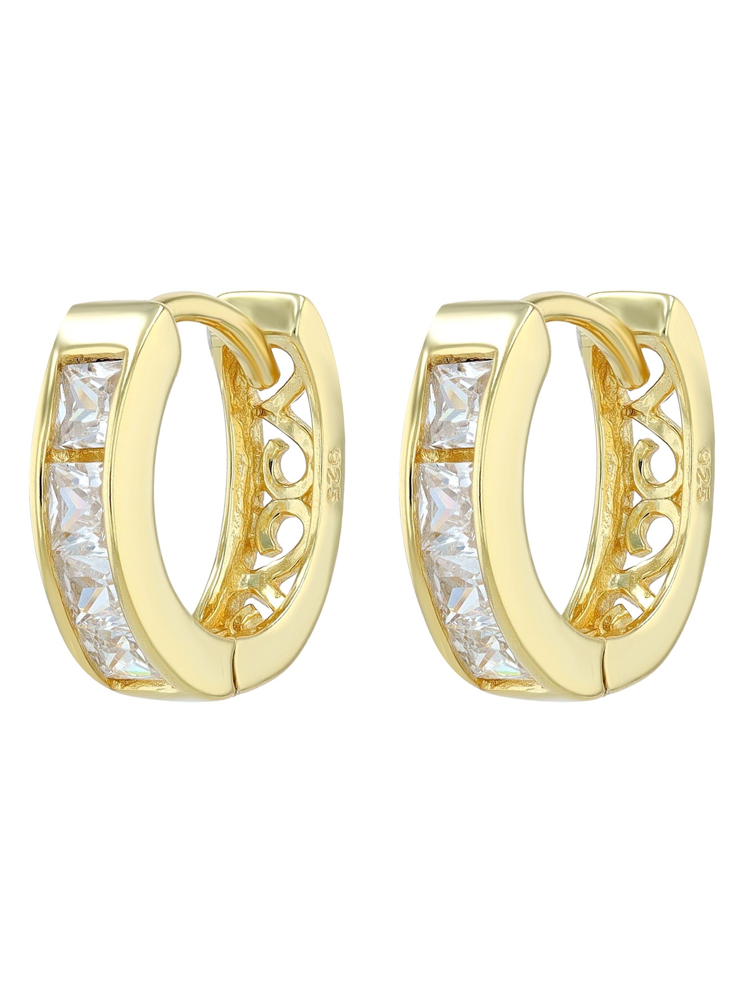 Akzent Earrings '"Sima" aus 925 Sterlingsilber, rhodiniert, langlebig' in Gold
