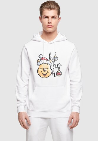 ABSOLUTE CULT Sweatshirt 'Winnie The Pooh - Ho Ho Ho Baubles' in White: front
