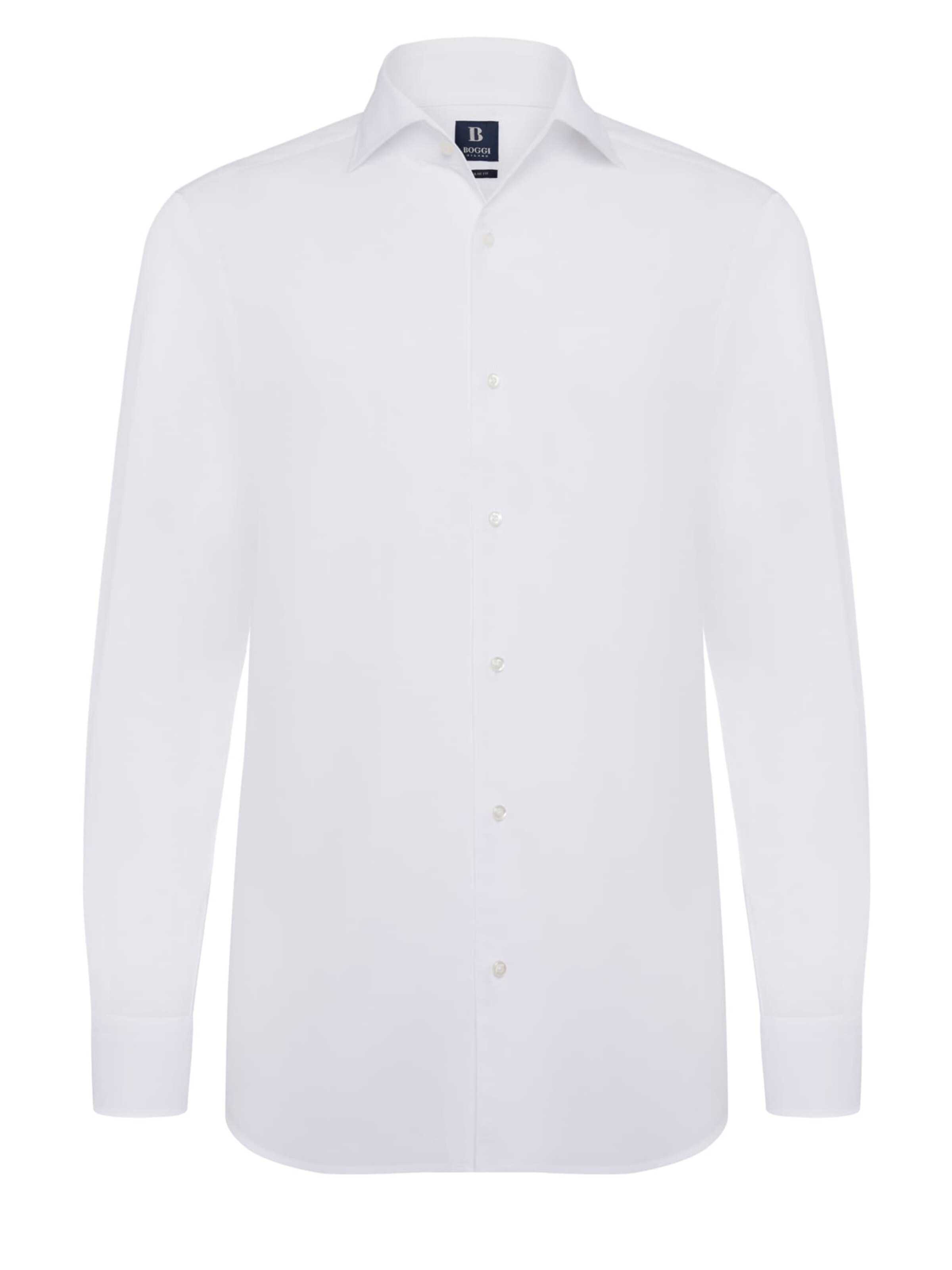 Boggi Milano Regular fit Риза в бяло: отпред