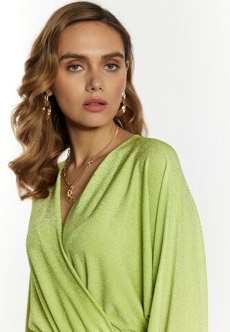 Rochie de la faina pe verde