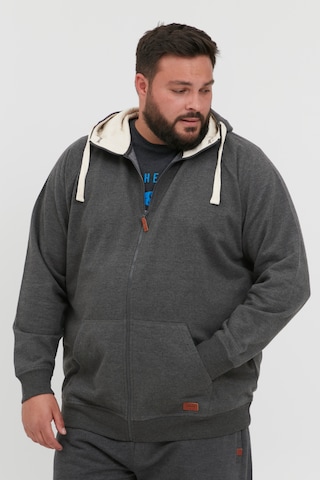 Blend Big Zip-Up Hoodie 'SPEEDY' in Grey: front