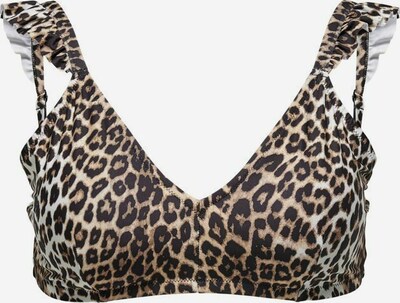 ONLY Carmakoma Bikinitop in hellbraun / schwarz, Produktansicht