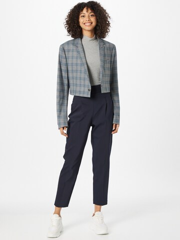 NAF NAF Regular Pleat-Front Pants 'EDONNA' in Blue