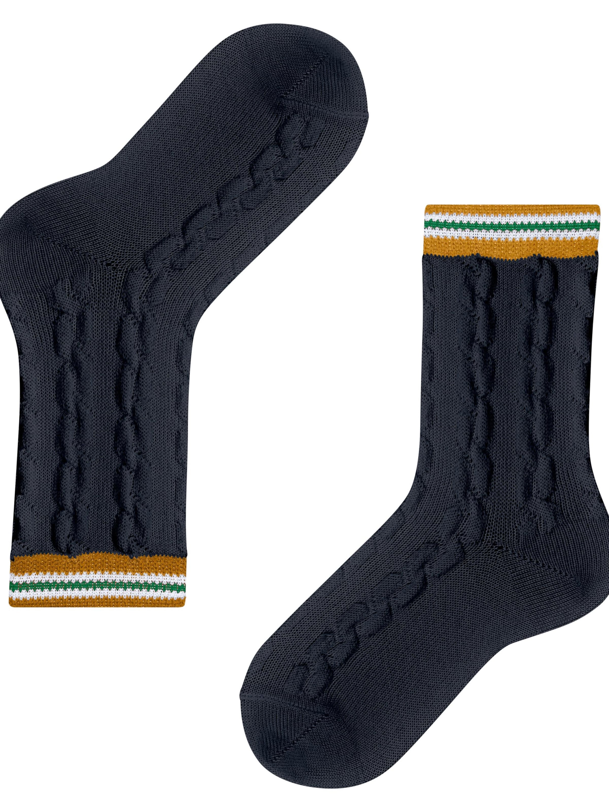 FALKE Socks 'Preppy Cable' in Blue