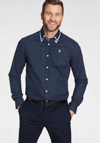 BRUNO BANANI Slim Fit Businesshemd in Blau: predná strana