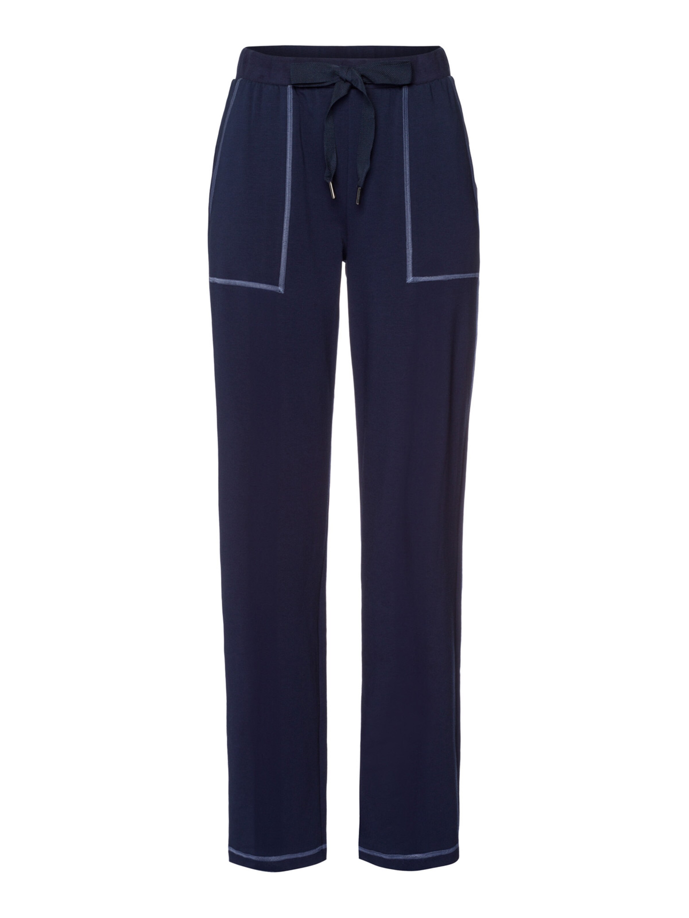 Hanro Regular Sports trousers ' Natural Living ' in Blue: front
