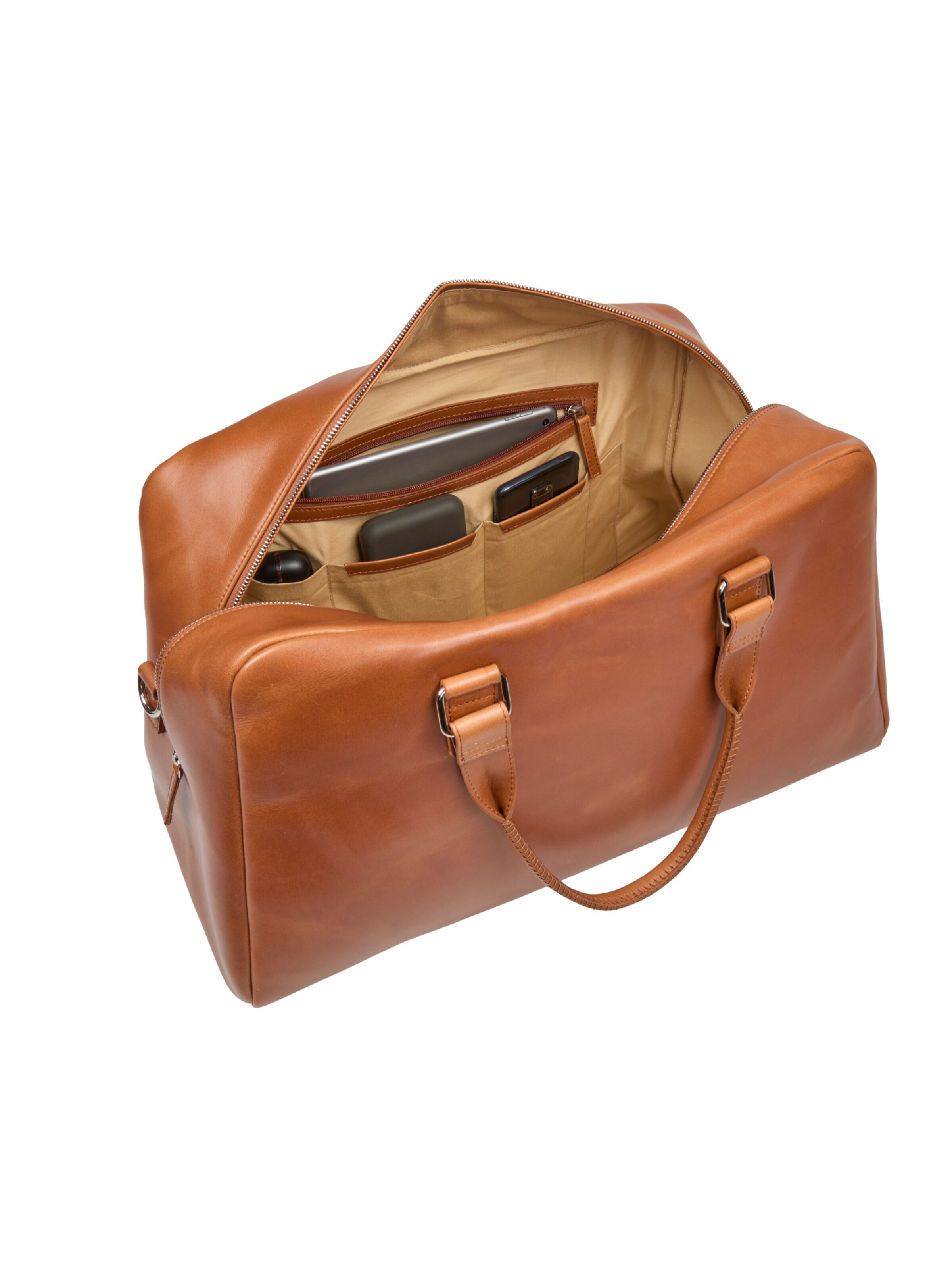 NEGOTIA Leather Weekender 'Valen'‌‌ in Braun