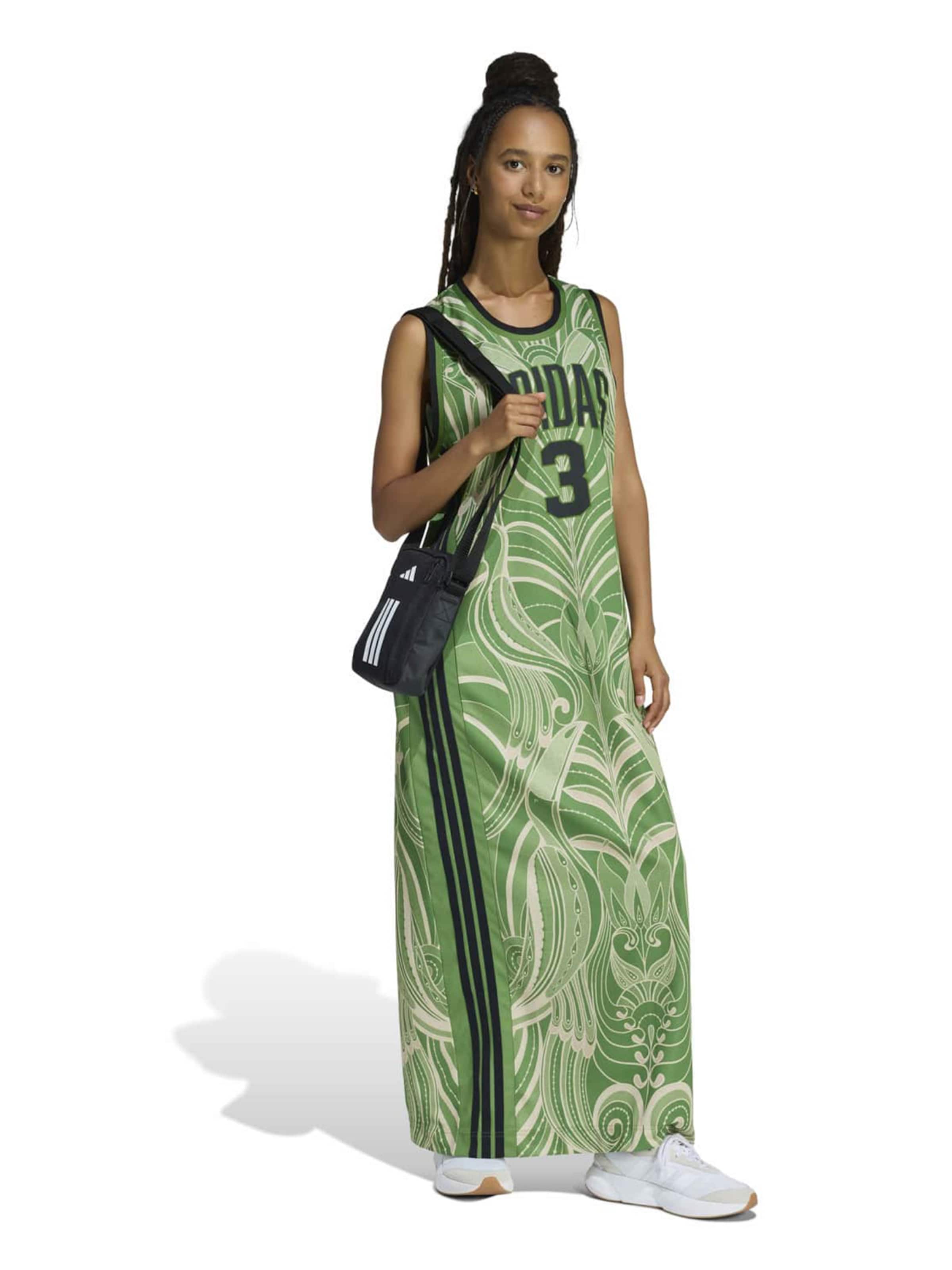 ADIDAS SPORTSWEAR Αθλητικό φόρεμα 'ADIDAS x FARM RIO PREMIUM' σε πράσινο