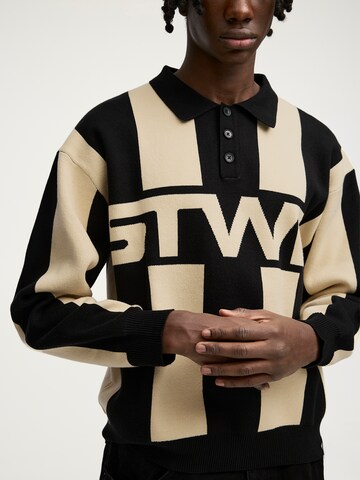 Pull&Bear Sweater 'STWD' in Black