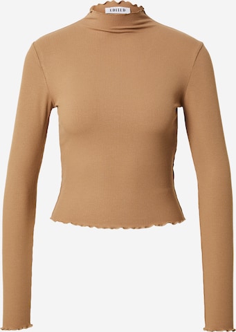 EDITED Shirt 'Daniela' in Brown: front