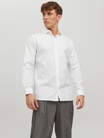 JACK & JONES Slim fit Zakelijk overhemd 'Parker' in Wit: voorkant