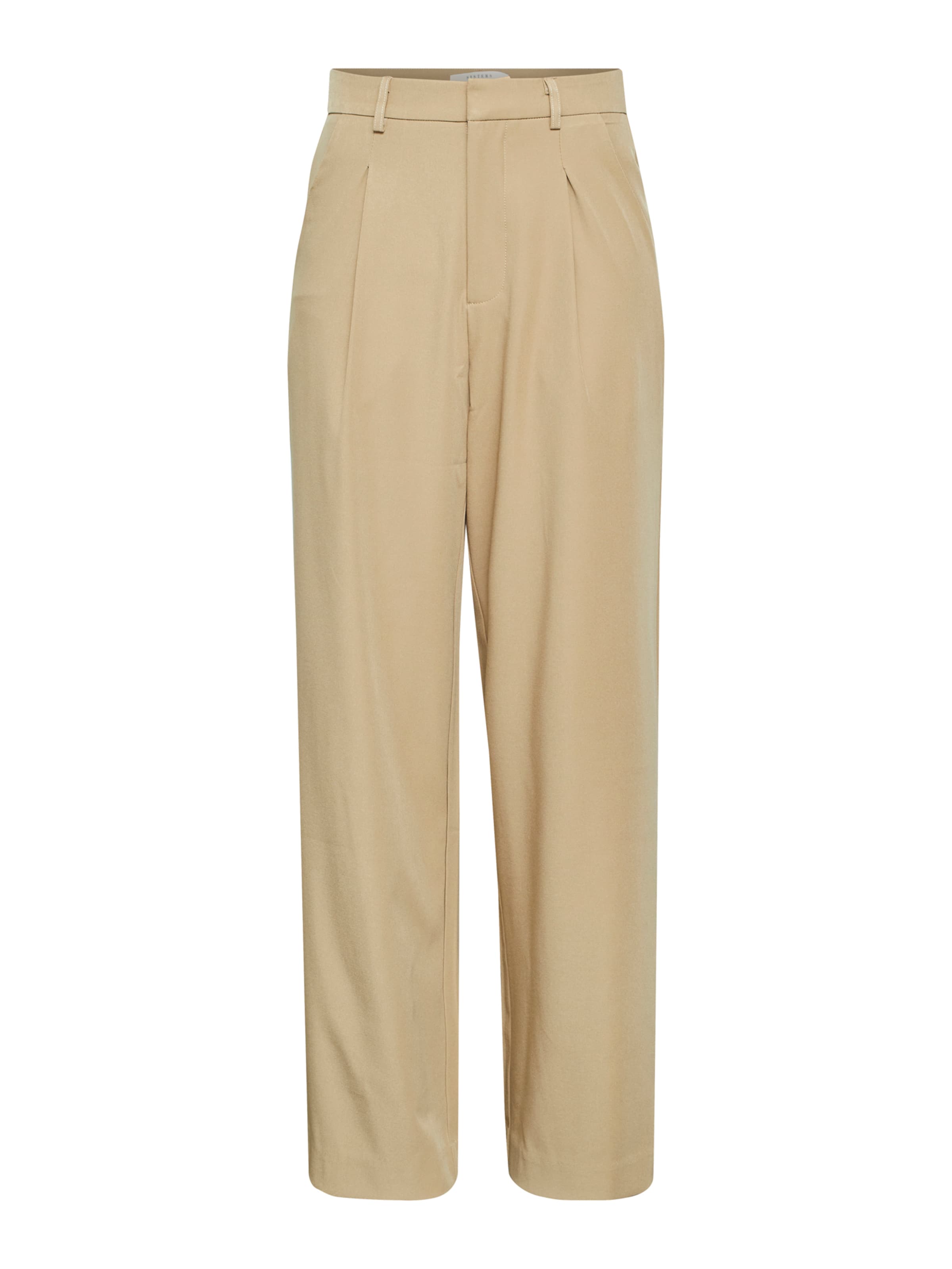 SISTERS POINT Wide Leg Hose 'GREAT-PA' in Beige: Vorderseite