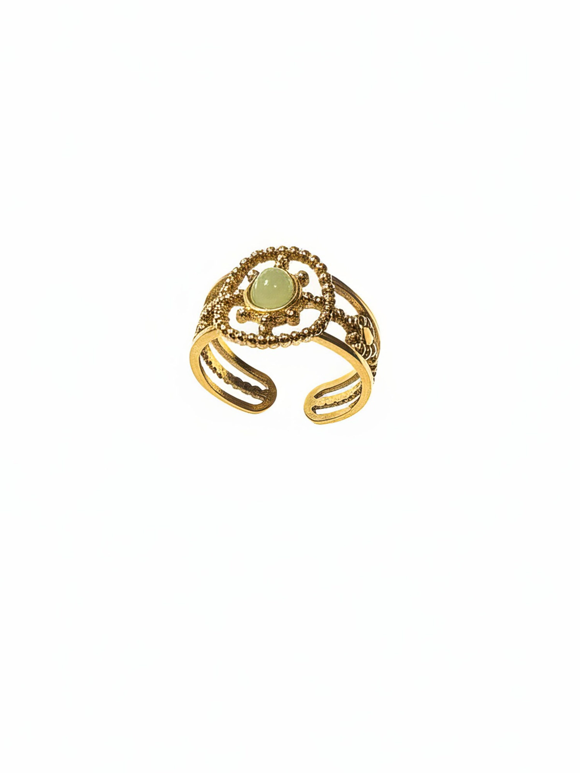 Nemomatheo Ring 'Aurora Notte' in Gold: front