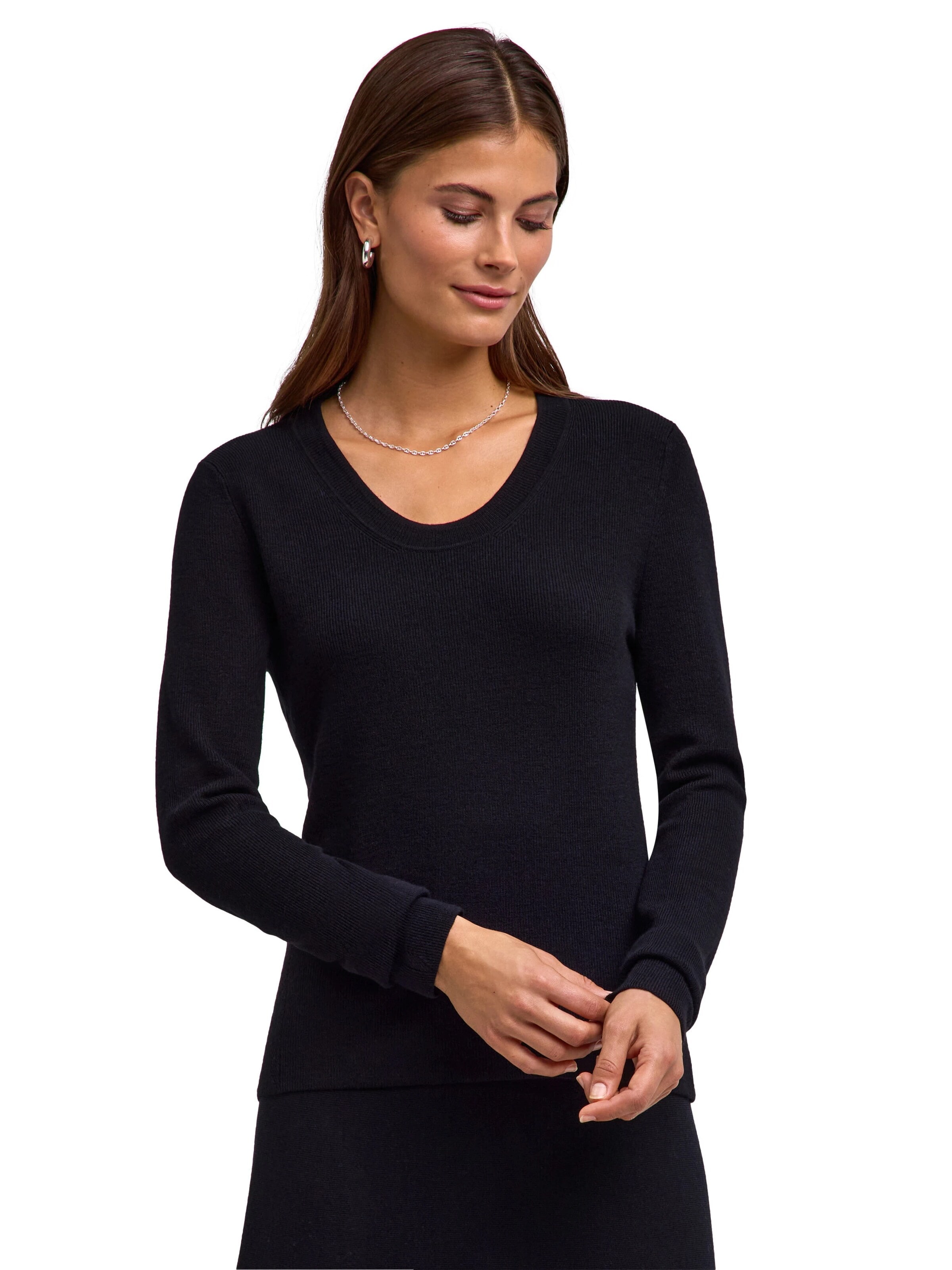 FALKE Pullover 'Ultrafine Merino Wool'‌‌ in Schwarz: Vorderseite