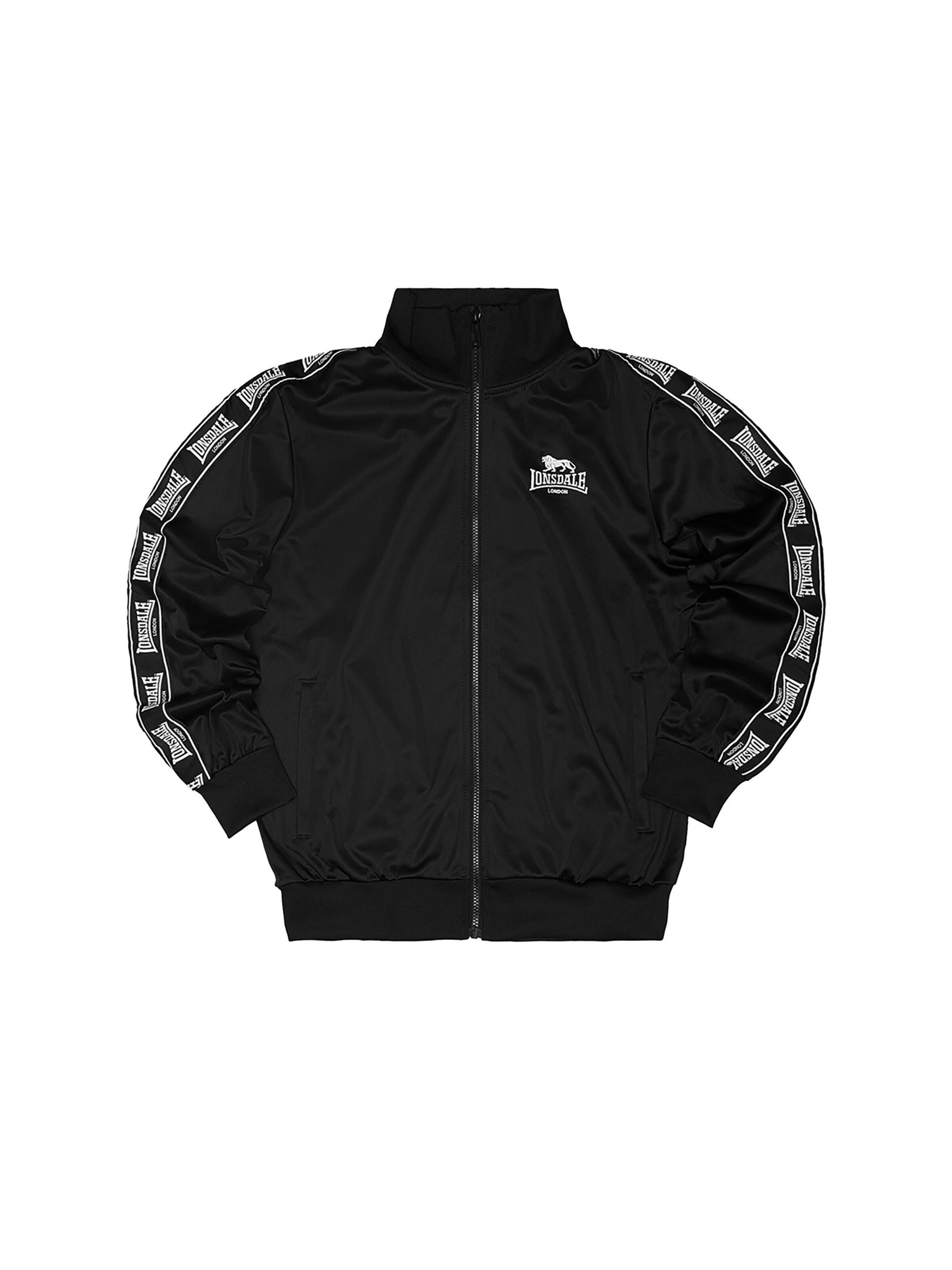 LONSDALE Trainingsjacke 'Morpeth' in Schwarz: Vorderseite