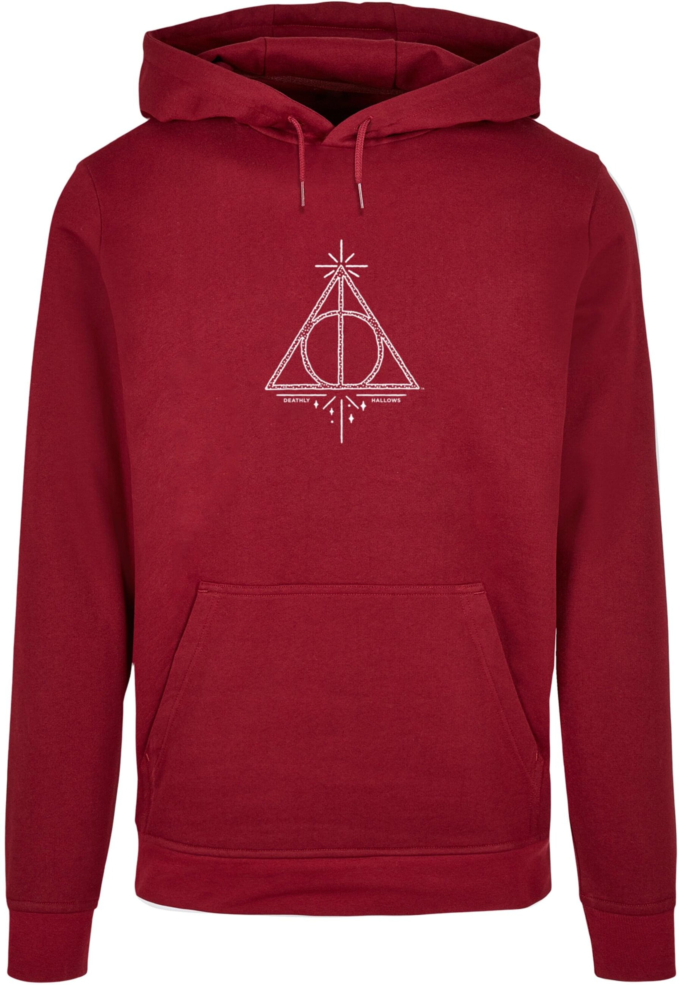 ABSOLUTE CULT Sweatshirt 'Harry Potter - Death Hallows' in Rood: voorkant