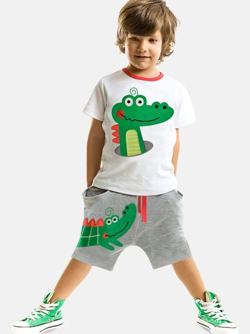 Denokids Set 'Crocodile' in Weiß: Vorderseite
