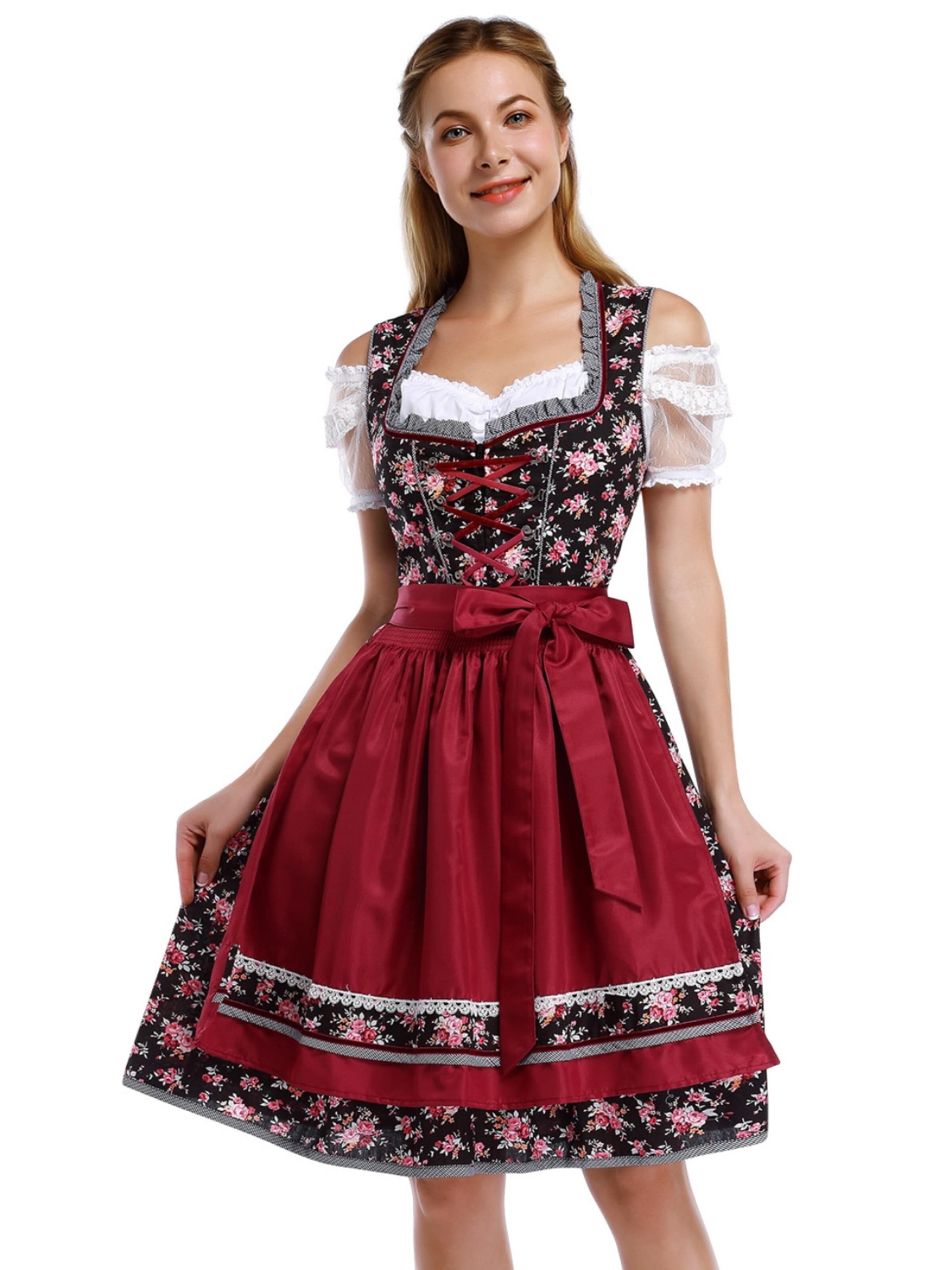 Yesfashion Dirndl‌‌‌ in Schwarz: Vorderseite