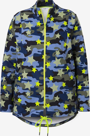 Angel of Style Sweatjacke in marine / azur / gelb / khaki, Produktansicht