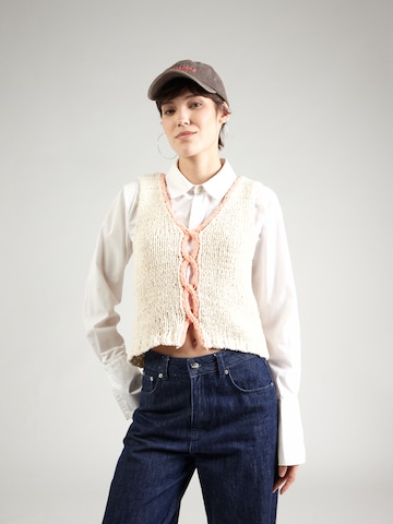 Free People Trui in Beige: voorkant