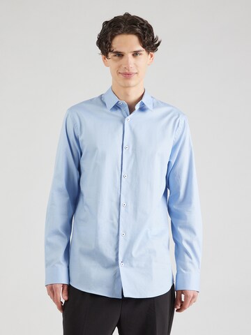 Jack & Jones Premium Comfort fit Button Up Shirt 'JPRBLABARNES' in Blue: front