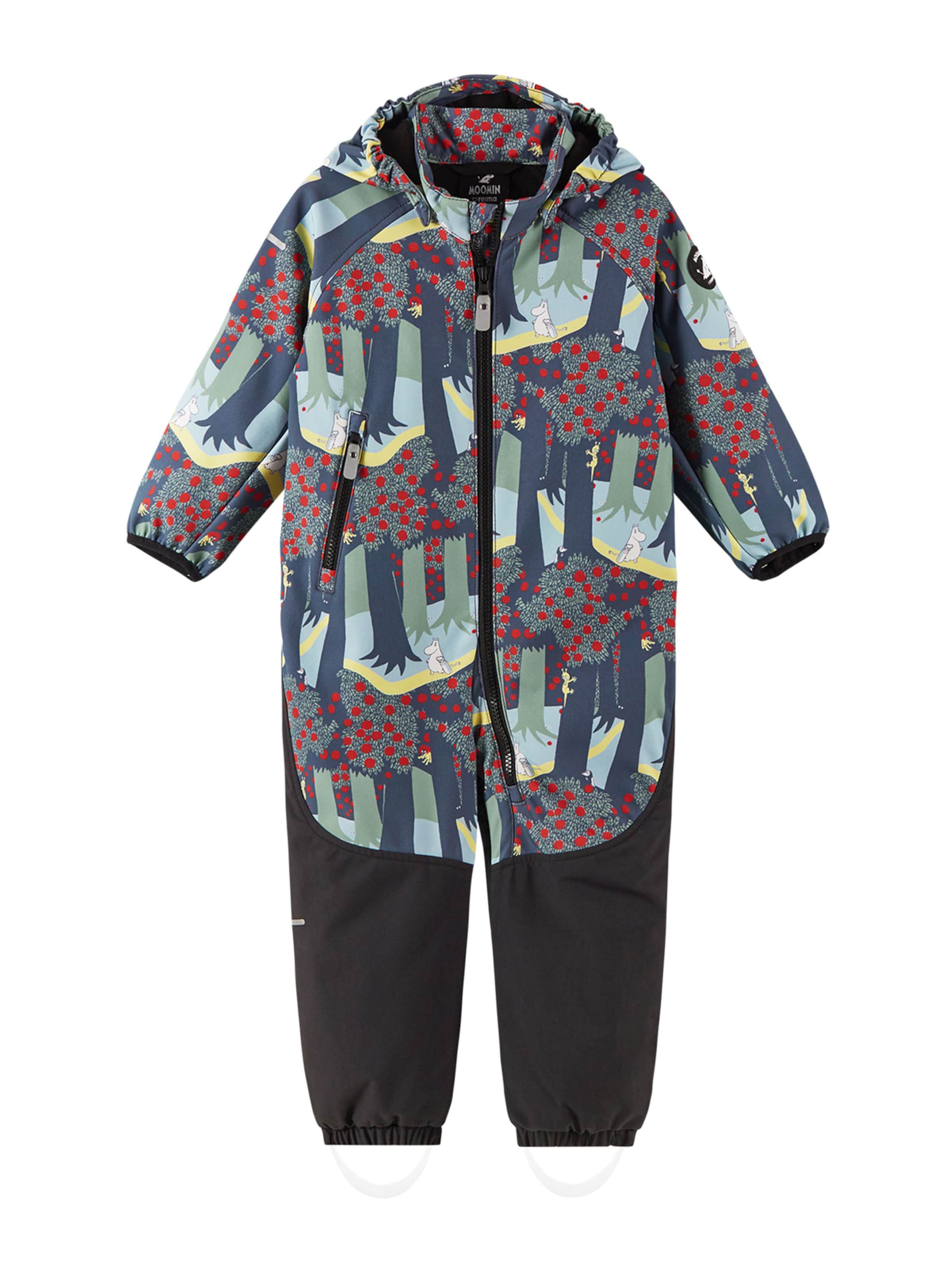 Reima Средняя посадка Функциональный костюм 'Moomin Mjosa' в Черный: спереди