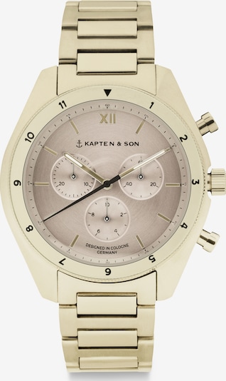 Analoginis (įprasto dizaino) laikrodis 'Rise Small Light Gold Cream Steel' iš Kapten & Son, spalva – Auksas / juoda, Prekių apžvalga