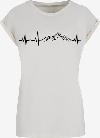 T-shirt 'Mountain Heartbeat' F4NT4STIC en beige : devant