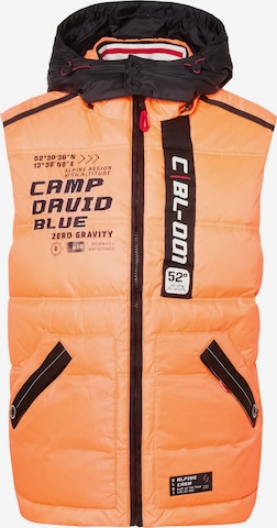 CAMP DAVID Vest in Orange: front