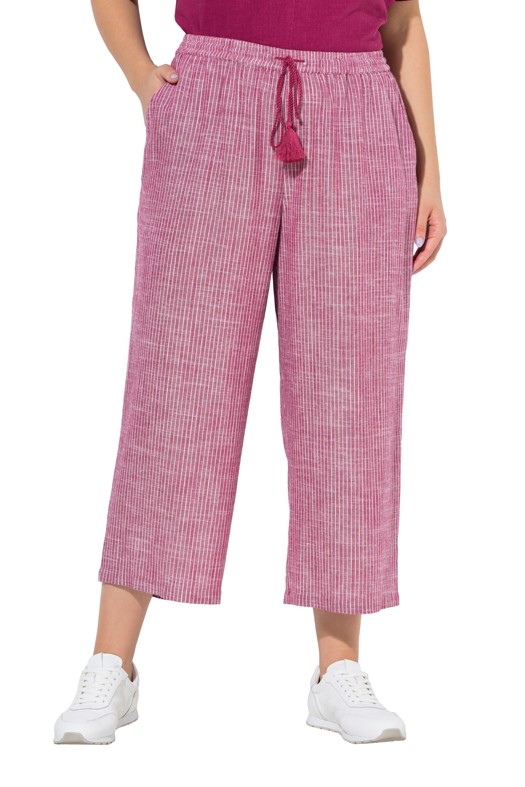 Ulla Popken Regular Broek in Rood: voorkant