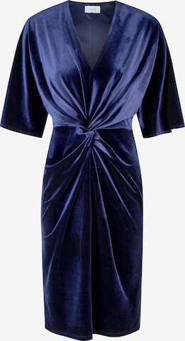 Robe de cocktail KLEO en bleu : devant