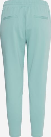 ICHI Slim fit Pleat-front trousers 'KATE' in Blue