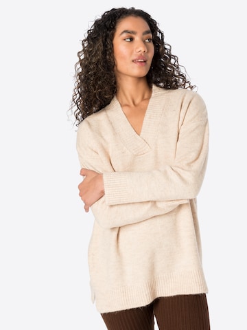 ABOUT YOU Sweater 'Cora' in Beige: front