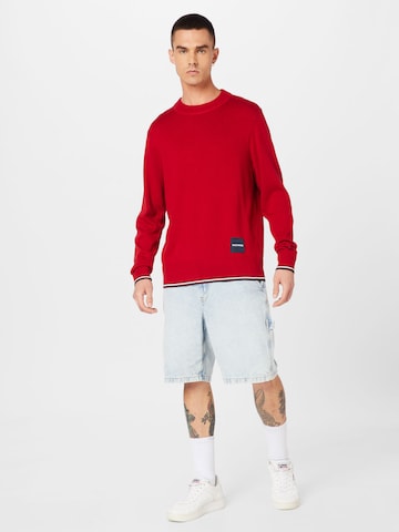 TOMMY HILFIGER Pullover in Rot