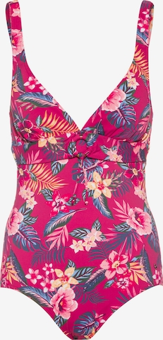 s.Oliver Bralette Swimsuit in Pink: front