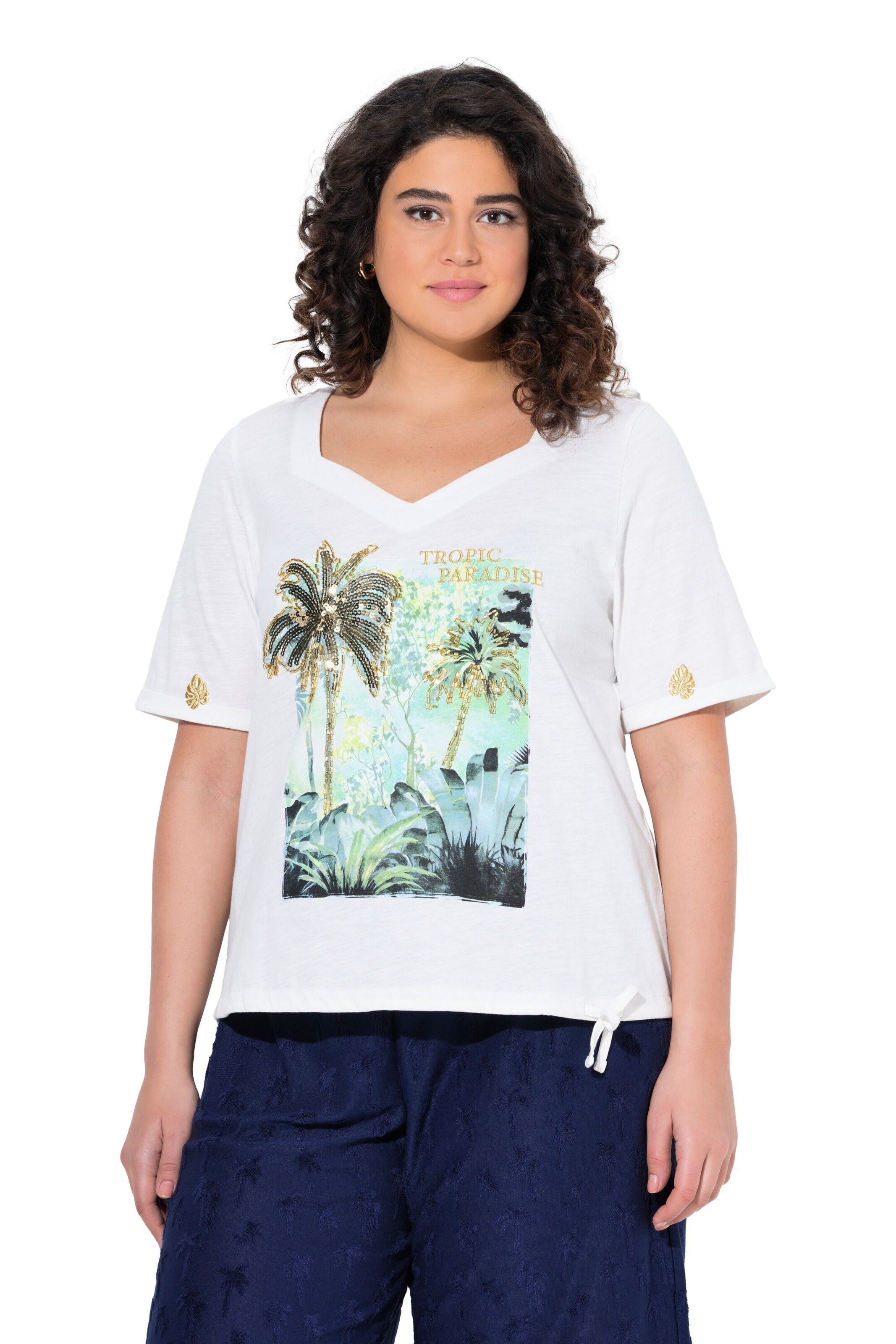 Ulla Popken Shirt in Wit: voorkant