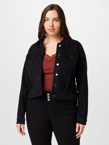 Vero Moda Curve - Casaco meia-estação 'Runa' em preto: frente