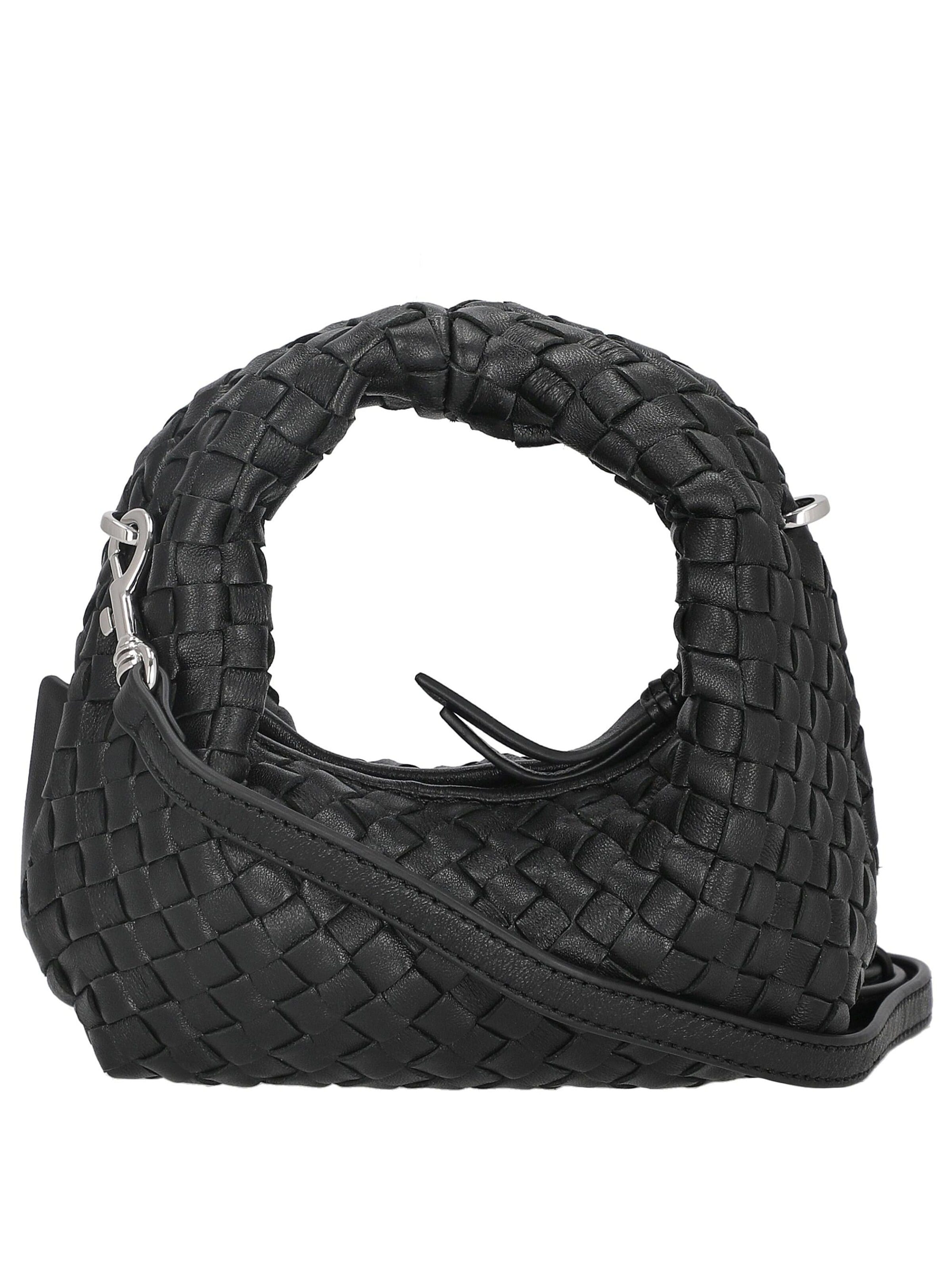 Les Visionnaires Handbag 'Greta Micro Weave Silky' in Black