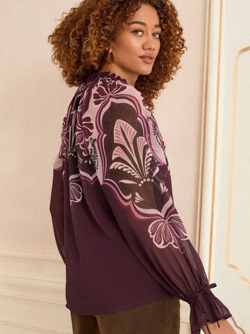 Chemisier love & roses en rouge