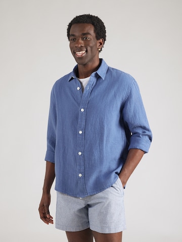 mėlyna Abercrombie & Fitch Standartinis modelis Marškiniai: priekis