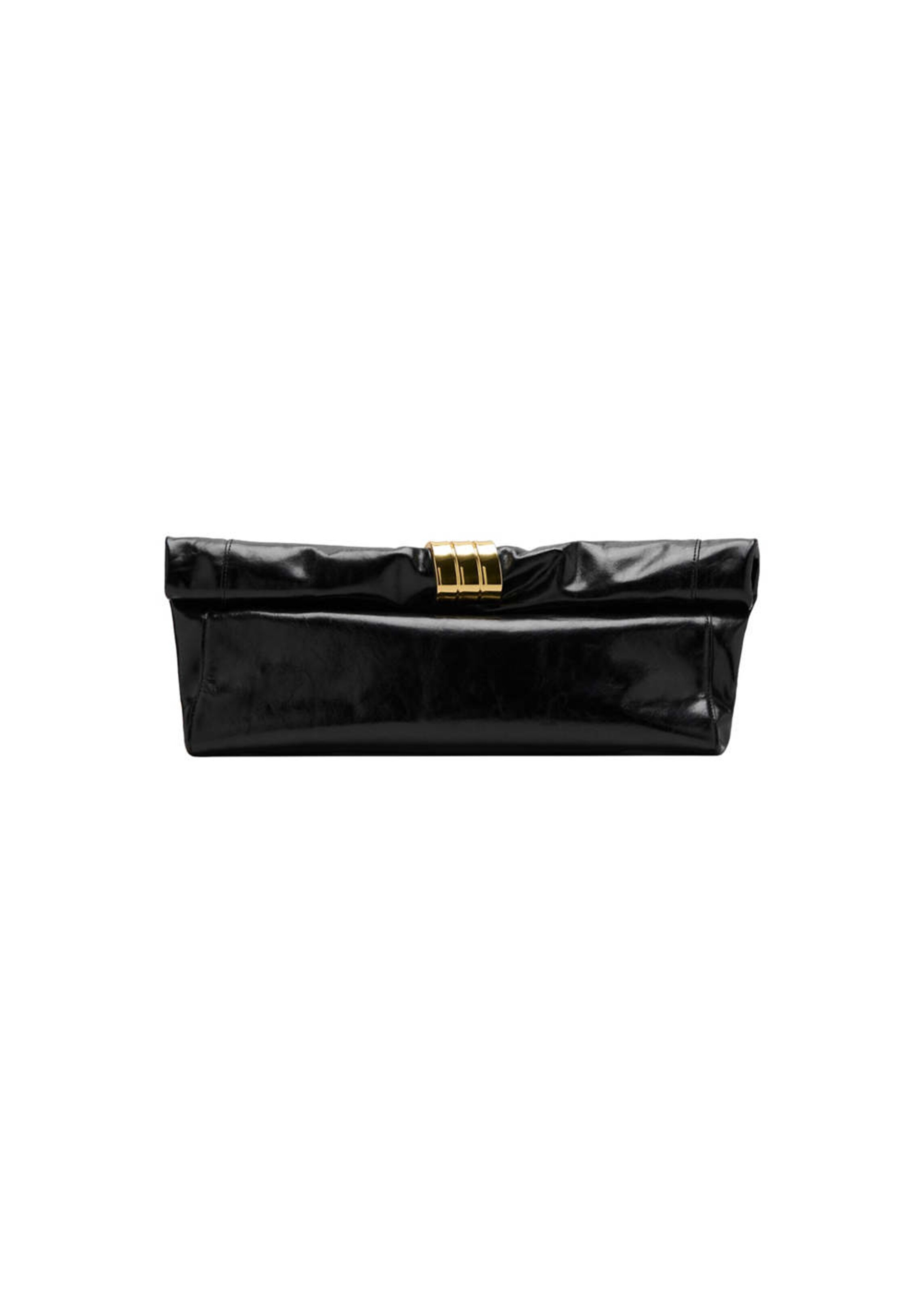 MANGO Clutch 'Twister' in Black: front