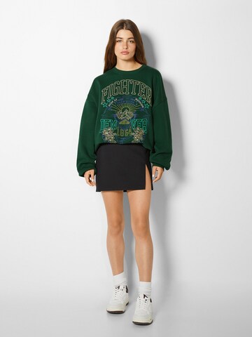 Sweat-shirt Bershka en vert