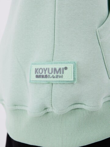Koyumi Sweatshirt 'Unisex Oversize Hoodie – 3-Faden Stoff, innen angeraut Suheyla Love it' in Grün