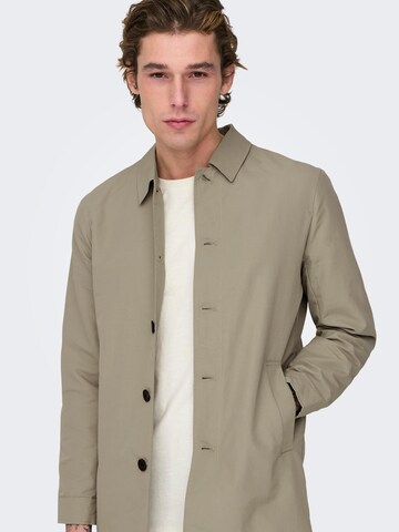 Manteau mi-saison 'GERRY' Only & Sons en gris