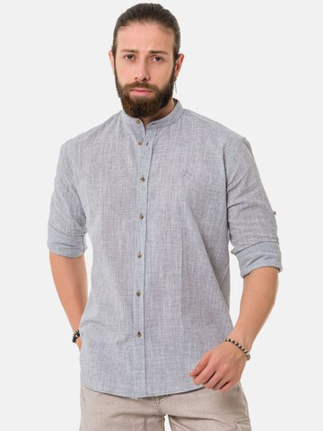 Coupe slim Chemise CIPO & BAXX en gris : devant