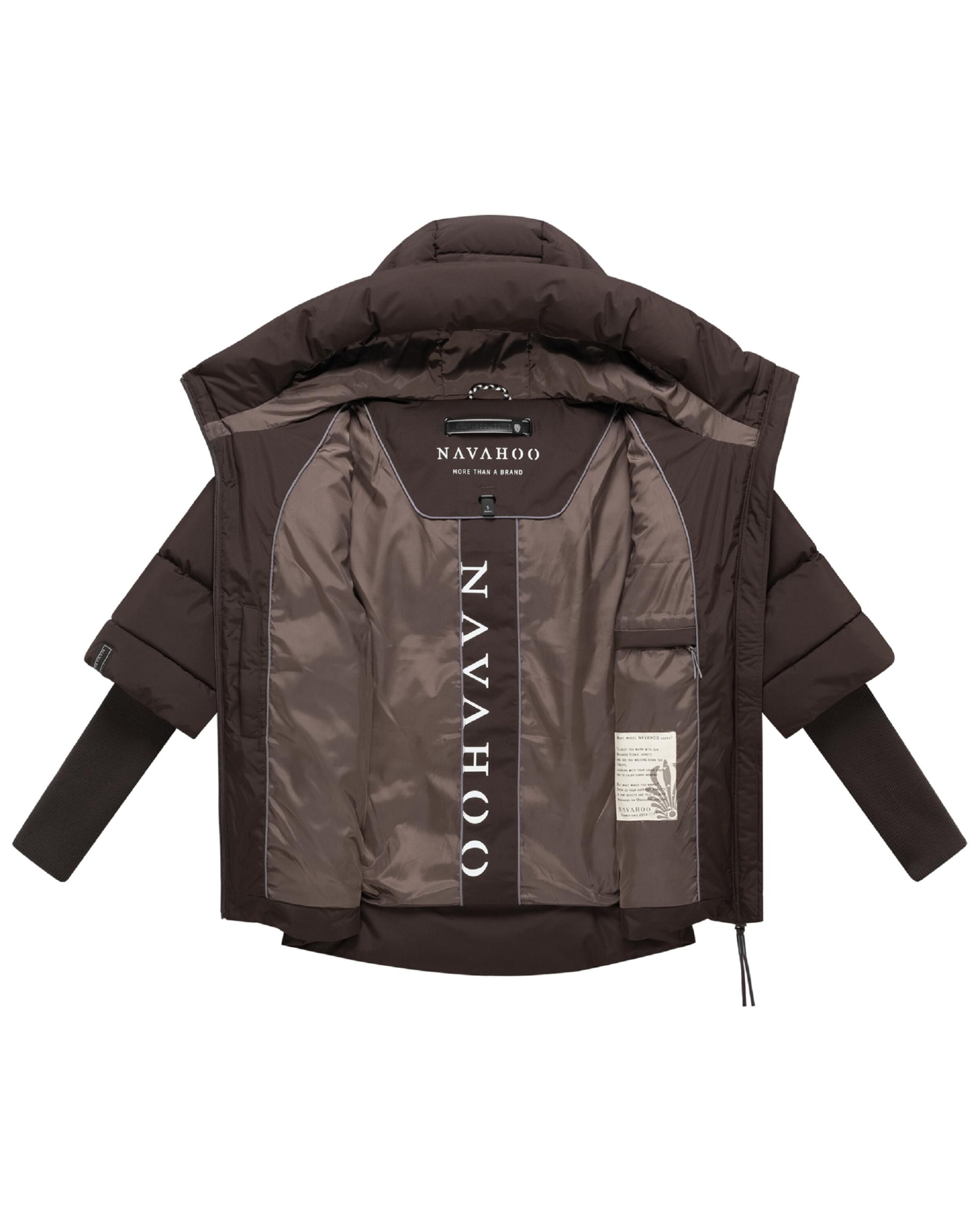 NAVAHOO Winterjas 'Lotusherz XIV' in Bruin